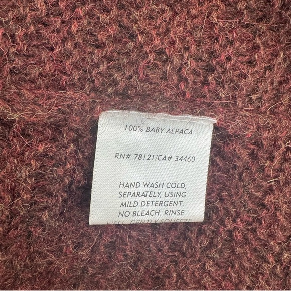 Eileen Fisher Brown Baby Alpaca Open Front Long Cardigan Cozy Minimalist XXL - Picture 7 of 12